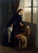 Gustave Leonard de Jonghe Changeable Weather France oil painting artist